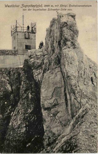 Westlicher Zugspitzgipfel mit Kgl. Hochobservatorium