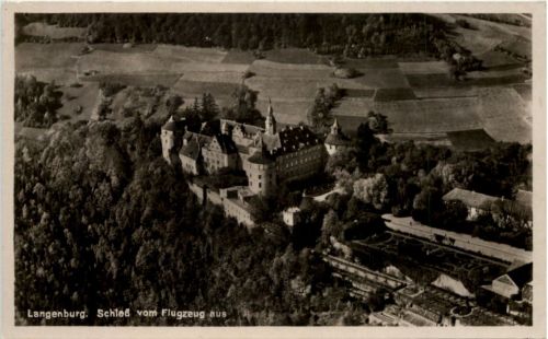 Langenburg, Schloss vom Flugzeug aus