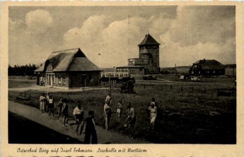 Seebad Burg Insel Fehmarn, Lesehalle mit Wartturm