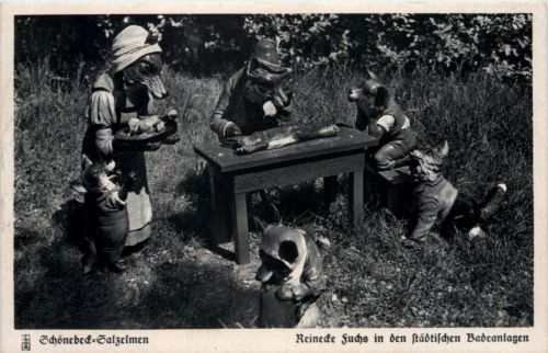 Schönebeck-Salzelmen,, Reinecke Fuchs in den städtischen Badeanlagen