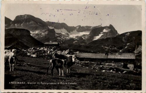 Anzeindaz, Glacier de Paneyrossaz et pierre Cabotz