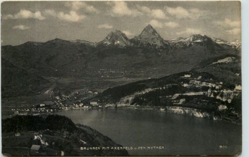 Brunnen mit Axenfels u. den Mythen