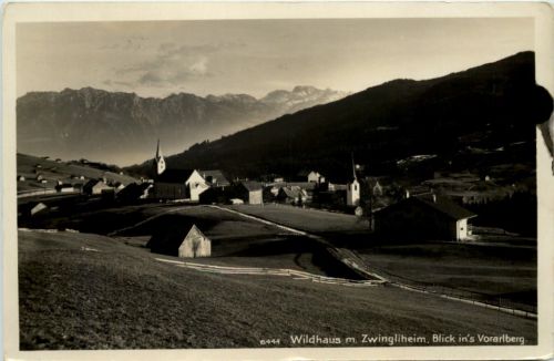 Wildhaus m. Zwingliheim, Blick ins Vorarlberg