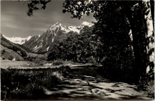Klosters, Graubünden, Diethelmpromenade mit Silvretta