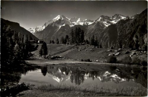 Grächen, Grächensee mit Weisshornkette