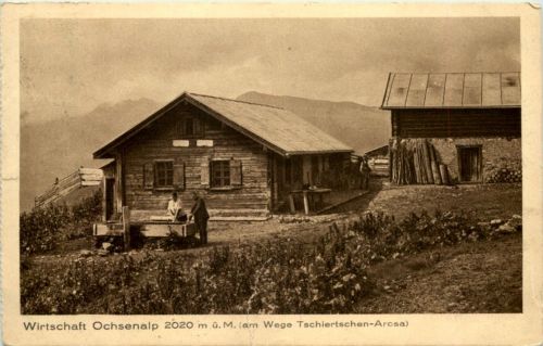 Arosa, Wirtschaft Ochsenalp am Wege Tschiertschen-Arosa