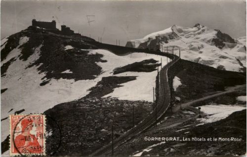 Gornergrat, Les Hotels et le Mont-Rose
