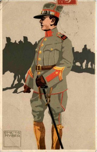 Schweizer Armee - Felduniform - Künstler Emil Huber