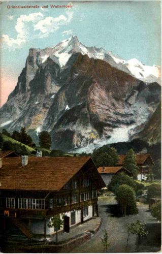 Grindelwaldstrasse und Wetterhorn