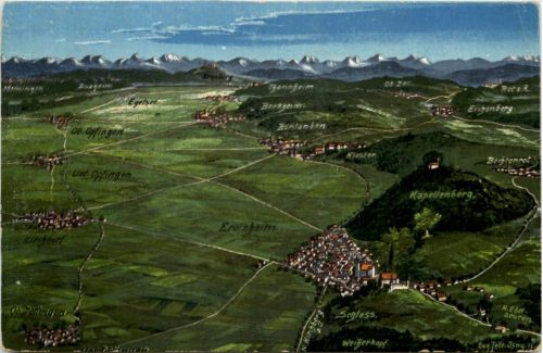 Erolzheim und Umgebung - Künstler-AK Eugen Felle