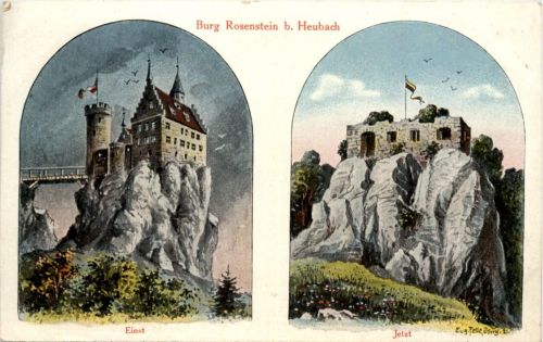 Burg Rosenstein bei Heubach - Künstler-AK Eugen Felle