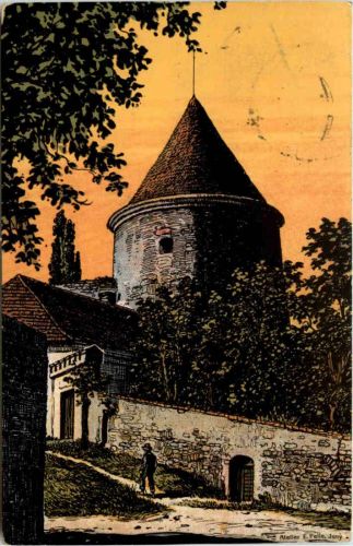 Krems an der Donau - Pulverturm - Künstler-AK Eugen Felle