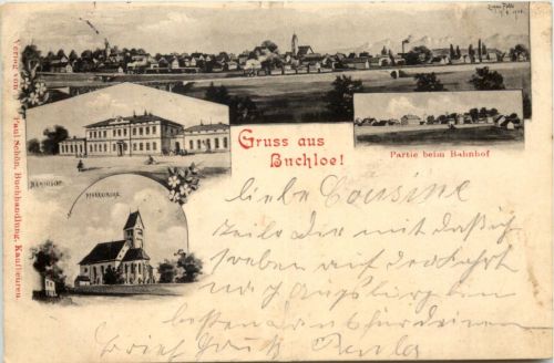 Gruss aus Buchloe - Künstler-AK Eugen Felle