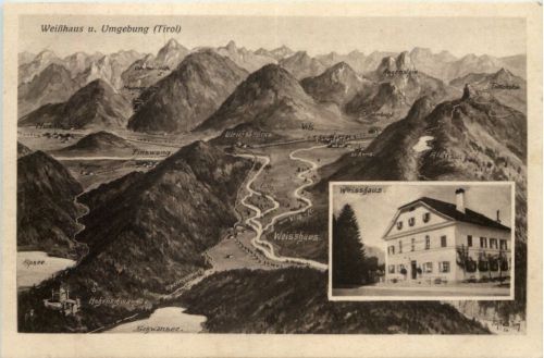 Weisshaus und Umgebung- Künstler-AK Eugen Felle
