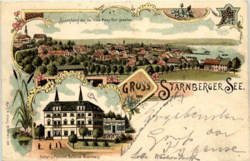 Gruss vom Starnberger See - Litho - Künstler-AK Eugen Felle
