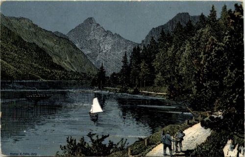 Plansee in Tirol - Künstler-AK Eugen Felle