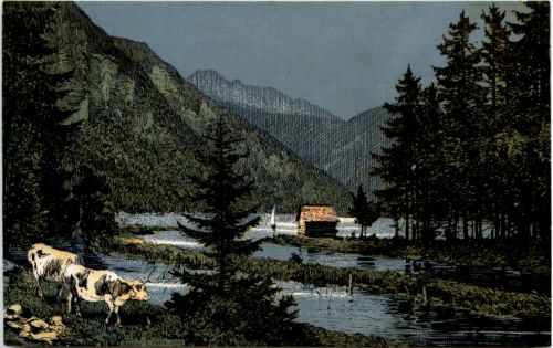 Plansee und Heiterwangersee - Künstler-AK Eugen Felle