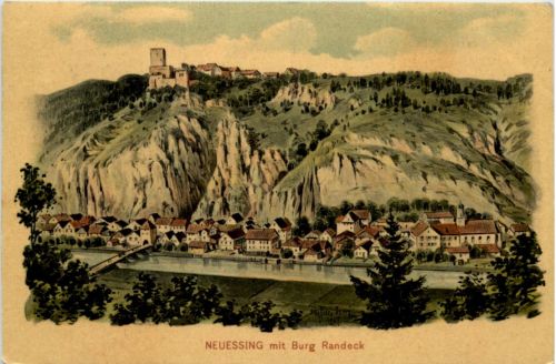 Neuessing mit Burg Randeck - Künstler-AK Eugen Felle