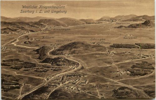 Saarburg und Umgebung - Künstler-AK Eugen Felle