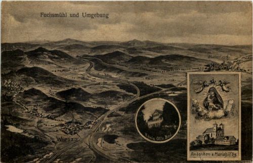 Fuchsmühl und Umgebung - Künstler-AK Eugen Felle