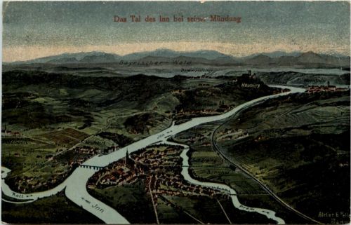 Neuhaus am Inn - Künstler-AK Eugen Felle