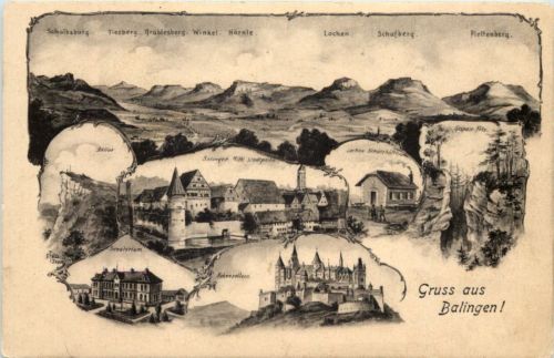 Gruss aus Balingen - Künstler-AK Eugen Felle