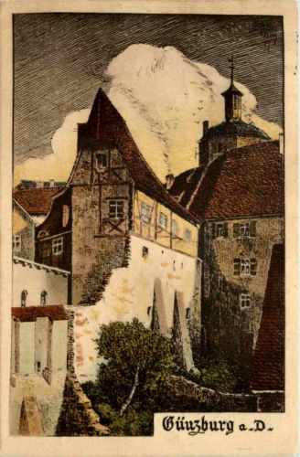 Günzburg an der Donau - Künstler-AK Eugen Felle