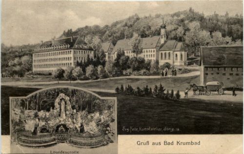 Gruss aus Bad Krumbad - Künstler-AK Eugen Felle