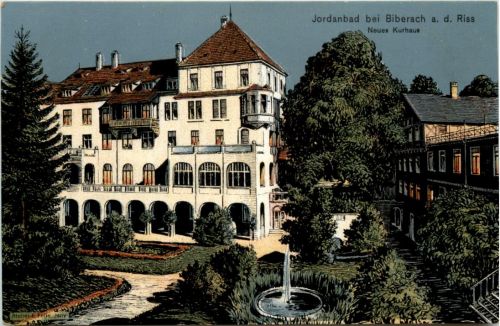 Jordanbad bei Biberach - Neues Kurhaus - Künstler-AK Eugen Felle