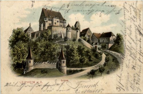Leipheim - Schloss - Künstler-AK Eugen Felle