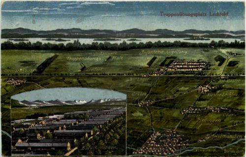 Truppenübungsplatz Lechfeld - Künstler-AK Eugen Felle