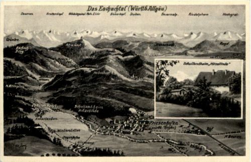 Eschachtal - Friesenhofen - Künstler-AK Eugen Felle