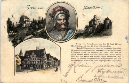 Gruss aus Mindelheim - Künstler-AK Eugen Felle