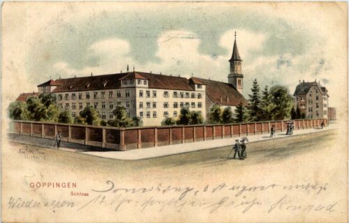 Göppingen Schloss - Künstler-AK Eugen Felle