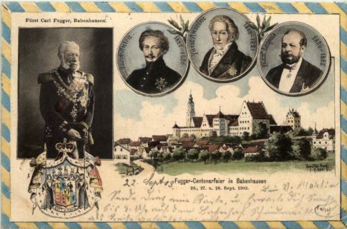 Babenhausen - Fugger Centenarfeier 1903 - Künstler-AK Eugen Felle