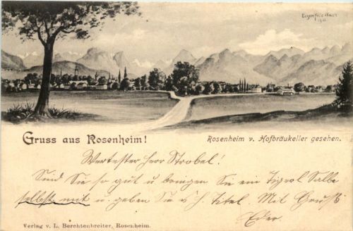 Gruss aus Rosenheim - Künstler-AK Eugen Felle
