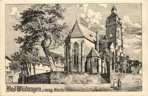 Bad Wildungen - Künstler-AK Eugen Felle