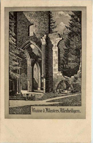 Ruine Kloster Allerheiligenl - Künstler-AK Eugen Felle