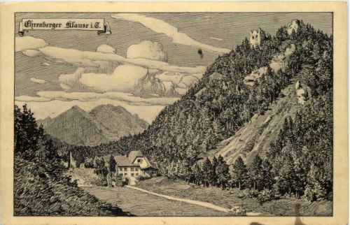 Ehrenberger Klause - Künstler-AK Eugen Felle