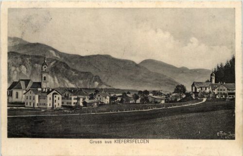 Gruss aus Kiefersfelden - Künstler-AK Eugen Felle
