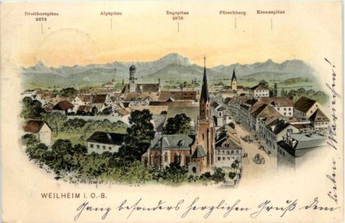 Weilheim - Künstler-AK Eugen Felle