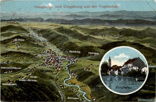 Gangkofen und Umgebung - Künstler-AK Eugen Felle