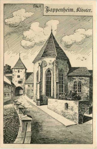 Pappenheim - Kloster - Künstler-AK Eugen Felle