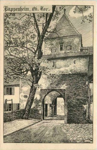 Pappenheim - Oberes Tor - Künstler-AK Eugen Felle