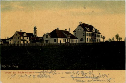 Gruss aus Pfaffenhausen - Künstler-AK Eugen Felle