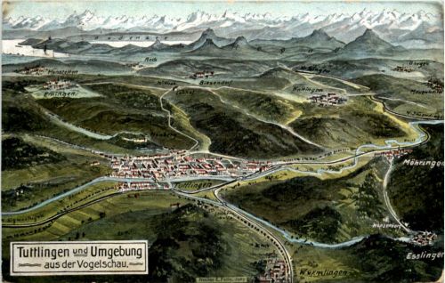 Tuttlingen und Umgebung - Künstler-AK Eugen Felle