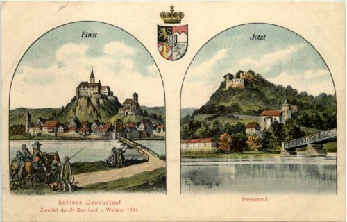 Schloss Donaustauf - Künstler-AK Eugen Felle