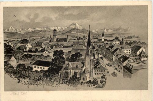 Weilheim - Künstler-AK Eugen Felle