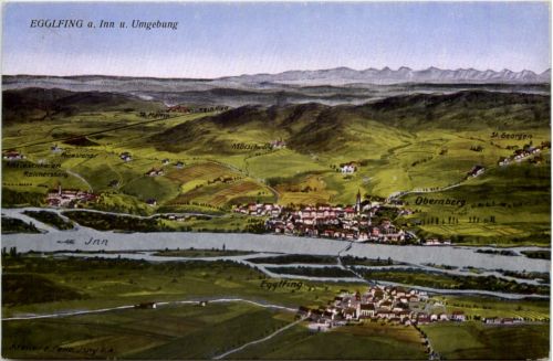 Egglfing am Inn - Künstler-AK Eugen Felle