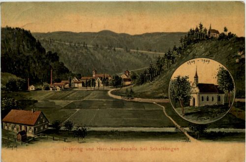 Schelklingen - Urspring - Künstler-AK Eugen Felle
